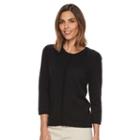Women's Croft & Barrow&reg; Essential Jersey Cardigan, Size: Small, Black