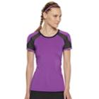 Women's Fila Sport&reg; Mesh Inset Short Sleeve Tee, Size: Small, Med Purple