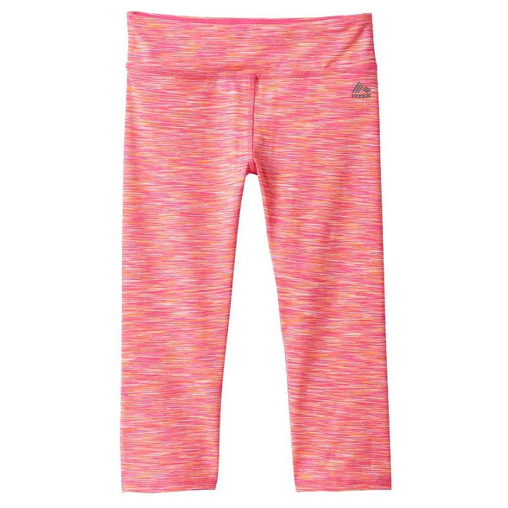 Girls 7-16 Rbx X-dri Heathered Performance Capri Leggings, Girl's, Size: Medium, Brt Pink