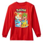Boys 8-20 Pokemon Four Square Tee, Boy's, Size: Large, Brt Red