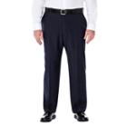 Big & Tall Haggar&reg; Eclo&trade; Stria No-iron Classic-fit Flat-front Dress Pants, Men's, Size: 48x29, Blue