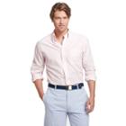 Men's Izod Striped Casual Button-down Shirt, Size: Large, Med Pink