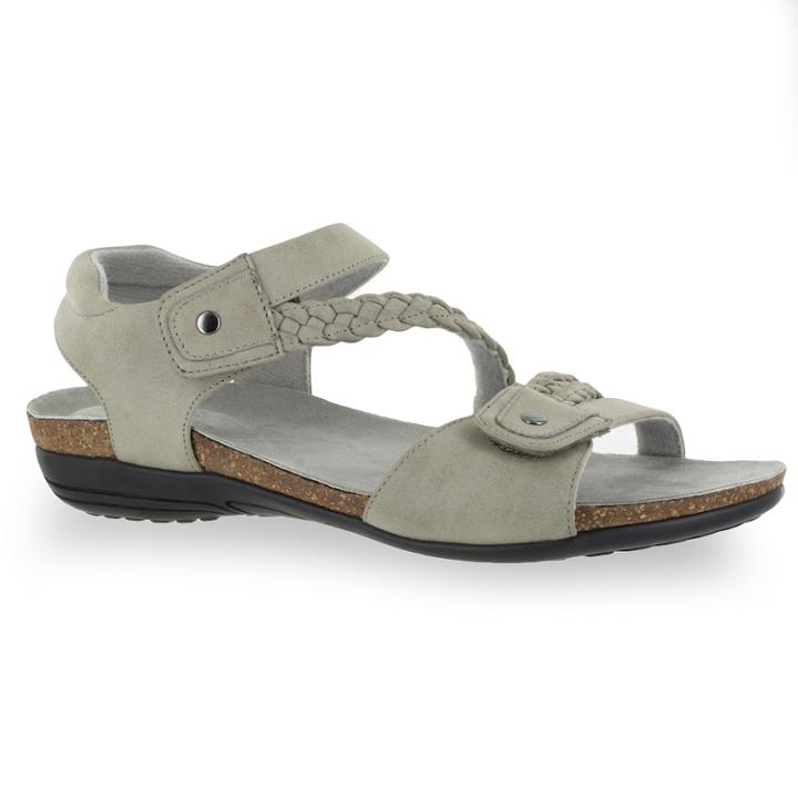 Easy Street Zone Women's Sandals, Size: 8 Wide, Grey