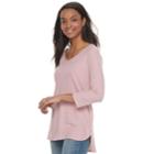 Women's Sonoma Goods For Life&trade; Waffle Textured Tunic, Size: Small, Med Pink
