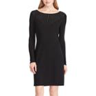 Women's Chaps Pointelle-knit Sheath Dress, Size: Xl, Black