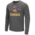 Men's Campus Heritage Lsu Tigers Wordmark Long-sleeve Tee, Size: Xl, Dark Grey