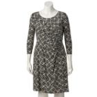 Plus Size Dana Buchman Printed Twist-front Dress, Women's, Size: 3xl, Dark Green