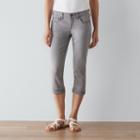 Petite Sonoma Goods For Life&trade; Cuffed Capri Jeans, Women's, Size: 10 Petite, Grey