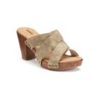 Sonoma Goods For Life&trade; Eeva Women's Block-heel Sandals, Size: 11, Beig/green (beig/khaki)