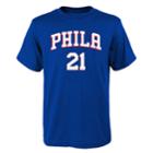 Boys 8-20 Philadelphia 76ers Joel Embiid Player Name & Number Replica Tee, Size: M 10-12, Blue Other