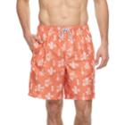 Big & Tall Croft & Barrow&reg; Pineapple Printed Swim Trunks, Men's, Size: 3xl Tall, Med Red