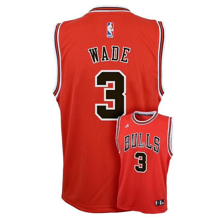 Boys 8-20 Adidas Chicago Bulls Dwyane Wade Replica Jersey, Boy's, Size: S(8), Ovrfl Oth