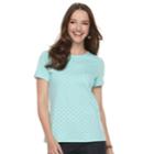 Women's Croft & Barrow&reg; Essential Classic Crewneck Tee, Size: Xl, Med Blue