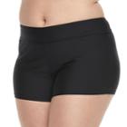 Plus Size N Solid Boyshort Bottoms, Women's, Size: 2xl, Black