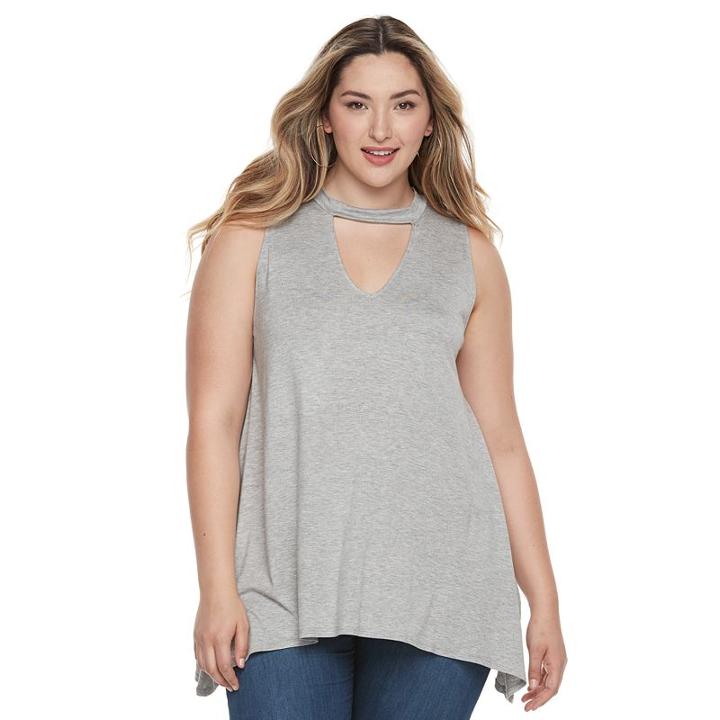 Plus Size French Laundry Cutout Swing Tank, Women's, Size: 1xl, White Oth