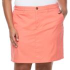 Plus Size Croft & Barrow&reg; Essential Twill Skort, Women's, Size: 16 W, Lt Orange