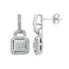 Diamond Splendor Crystal & Diamond Accent Sterling Silver Drop Earrings, Women's