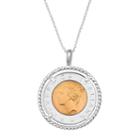 Sterling Silver Italian Lira Coin Pendant Necklace, Women's, Size: 18