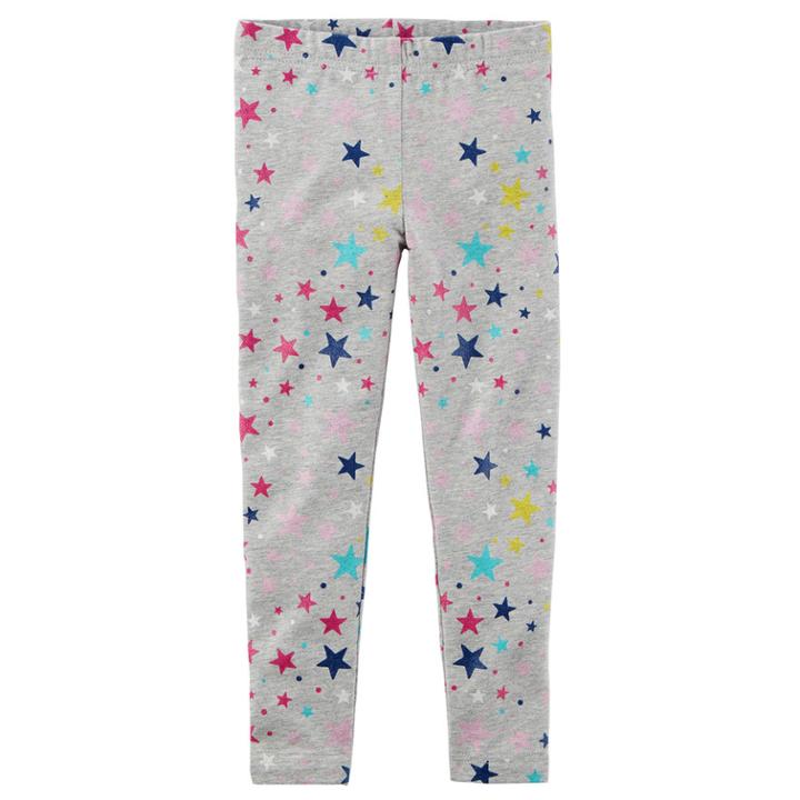 Girls 4-8 Carter's Print Leggings, Size: 4, Gray Star