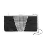 Gunne Sax By Jessica Mcclintock Laura Rhinestone Pleated Clutch, Women's, Black