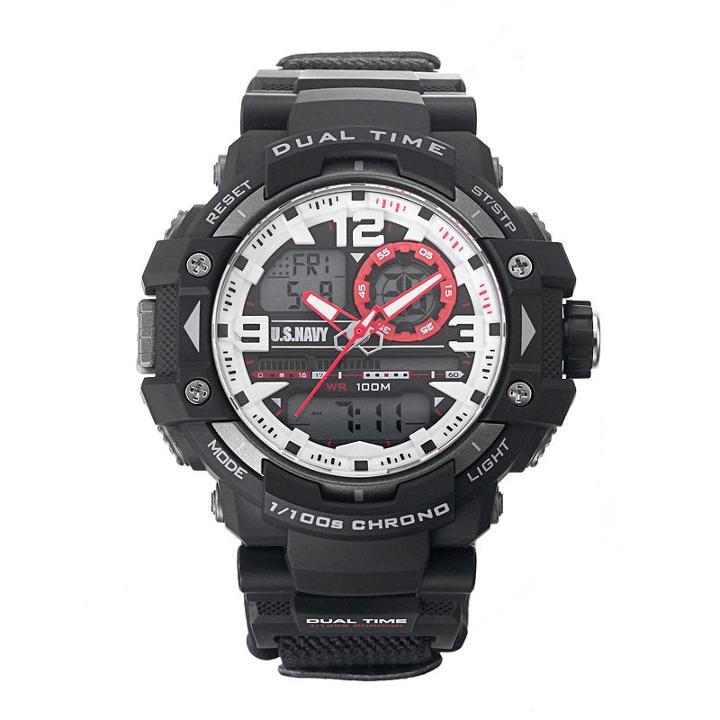 Wrist Armor Men's Military United States Navy C41 Analog-digital Watch, Black
