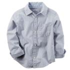 Boys 4-8 Carter's Woven Button-down Shirt, Boy's, Size: 4, Blue