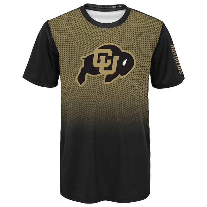 Boys 8-20 Colorado Buffaloes Bitmapped Dri-tek Tee, Size: L 14-16, Black