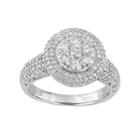 Stella Grace Lovemark 10k White Gold 2 Carat T.w. Diamond Cluster Ring, Women's, Size: 5