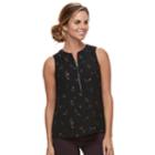 Women's Apt. 9&reg; Zipper Accent Tank, Size: Xs, Black