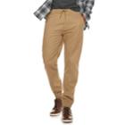 Men's Chaps Ethan Flat-front Jogger Pants, Size: Large, Lt Brown