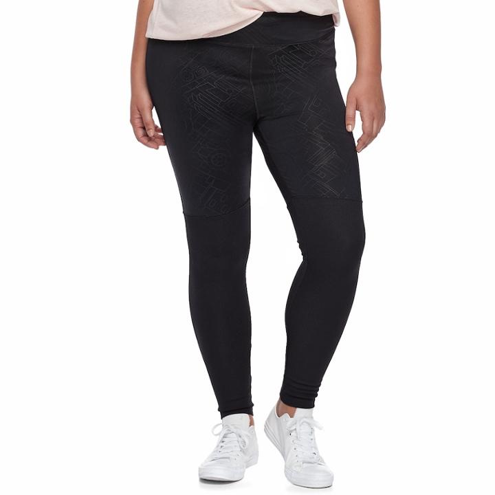 Juniors' Plus Size Her Universe Star Wars Embossed Yoga Leggings, Teens, Size: 2xl, Black