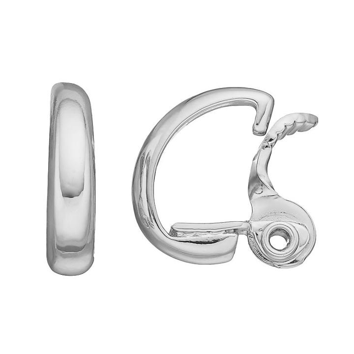 Napier Clip On Hoop Earrings, Women's, Silver