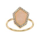 Lc Lauren Conrad Stone Halo Ring, Women's, Size: 7, Pink