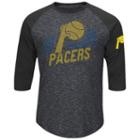 Big & Tall Indiana Pacers Raglan Tee, Men's, Size: 5x Large, Grey (charcoal)