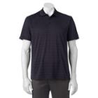 Men's Haggar Classic-fit Windowpane Performance Polo, Size: Xl, Black