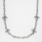 Lyric Sterling Silver Oval-link Flower Necklace, Women's, Multicolor