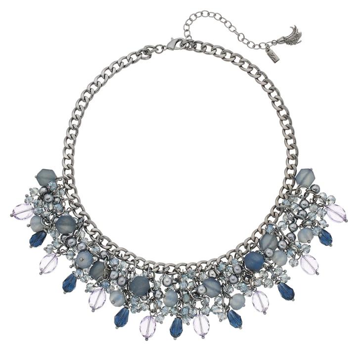 Simply Vera Vera Wang Beaded Statement Necklace, Women's, Blue