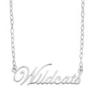 Fiora Sterling Silver Kansas State Wildcats Necklace, Women's, Size: 16, Grey
