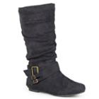 Journee Collection Shelley Women's Midcalf Boots, Girl's, Size: 9.5 Wc, Black