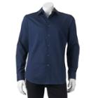 Men's Apt. 9&reg; Modern-fit Patterned Button-down Shirt, Size: Xl, Blue