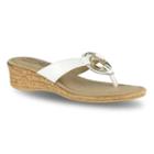 Tuscany By Easy Street Fina Women's Wedge Sandals, Size: Medium (9.5), White