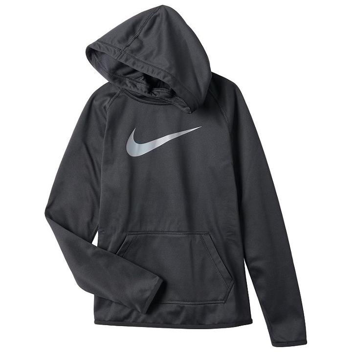 Girls 7-16 Nike Dri-fit Therma Hoodie, Girl's, Size: Small, Grey (charcoal)
