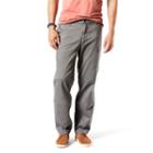 Men's Dockers D3 Classic-fit Washed Khaki Flat-front Pants, Size: 34x34, Grey