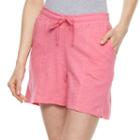 Women's Caribbean Joe Seamed Pull-on Shorts, Size: Medium, Med Pink