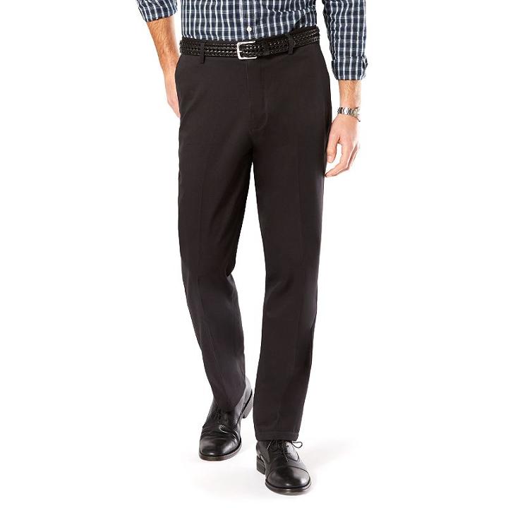 Big & Tall Dockers&reg; Stretch Signature Khaki Modern-fit Tapered Pants D3, Men's, Size: 46x29, Black