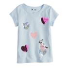 Disney Minnie Mouse Girls 4-7 Heart Tee By Jumping Beans&reg;, Size: 6, Light Blue