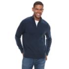 Men's Croft & Barrow&reg; Quarter-zip Sweater, Size: Small, Blue (navy)