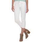 Juniors' So&reg; Twill Cropped Leggings, Teens, Size: 1, White