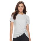 Women's Apt. 9&reg; Twist Hem Tee, Size: Medium, Light Grey
