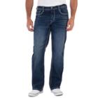 Men's Axe & Crown Relaxed Bootcut Jeans, Size: 36x32, Dark Blue